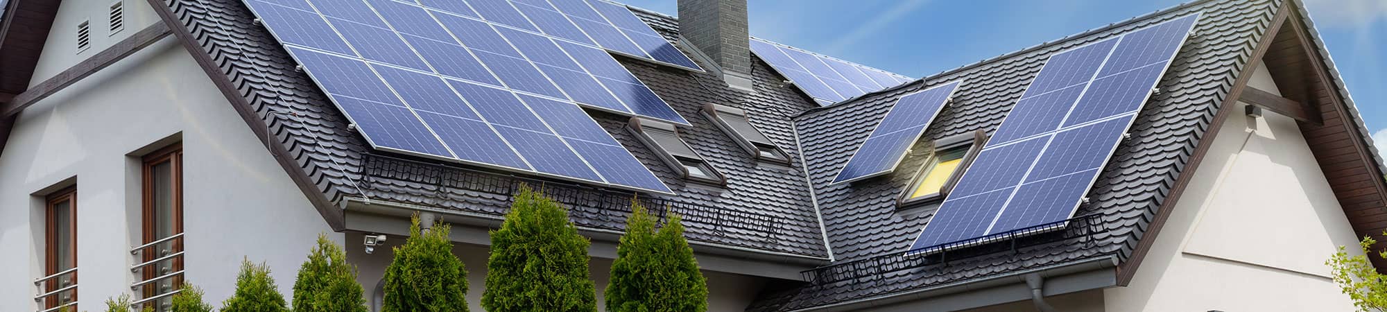 House in Wrexham with new solar panels