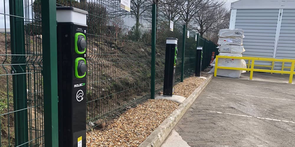 Electric car charging point