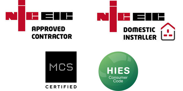 NICEIC Approved Contractor, NICEIC Domestic Installer, Proud members of Checkatrade.com