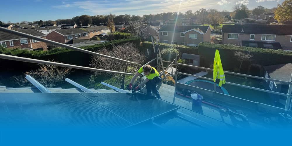 House in Wrexham with new solar panels